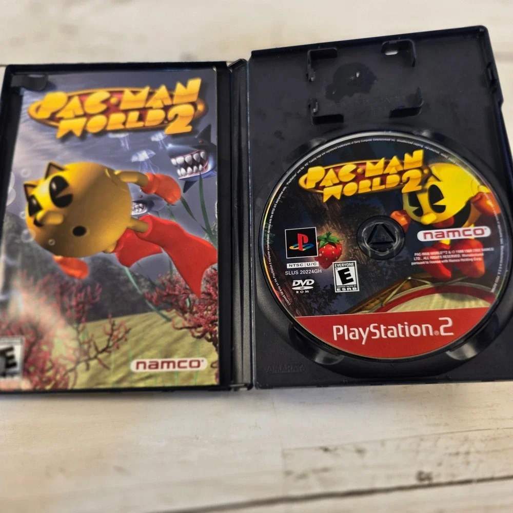 Pac-Man World 2 Sony PlayStation 2 PS2 Namco 2002 Black Label SLUS-20224GH